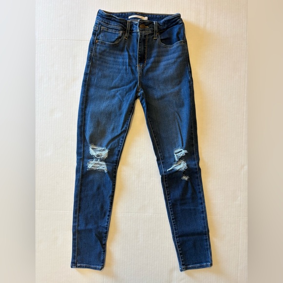 Levi’s 721 High Rise Skinny Ankle distressed jeans size 25 - Picture 1 of 10